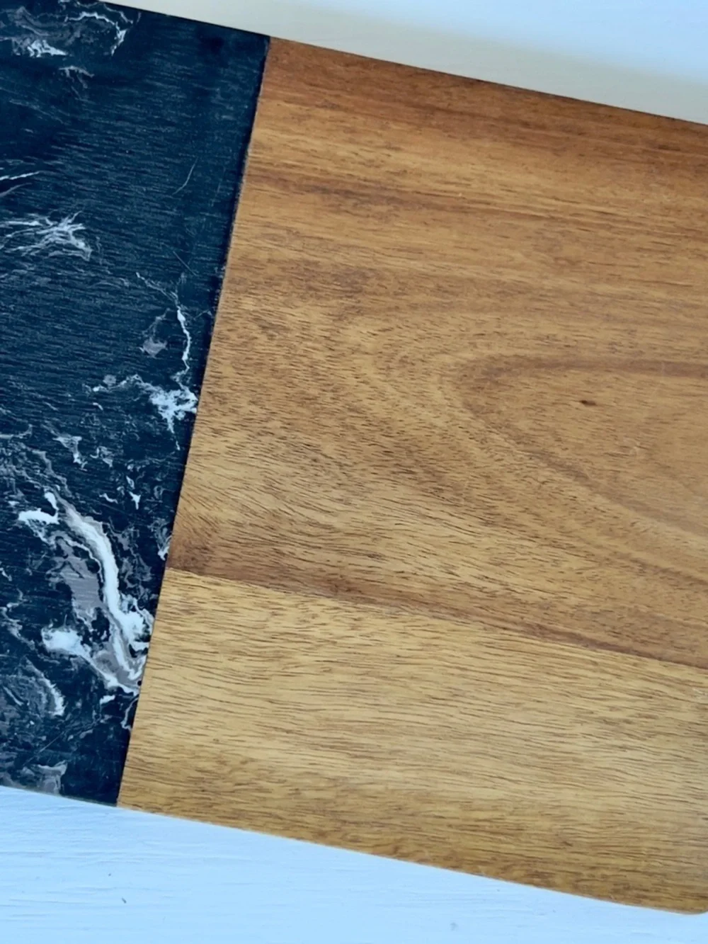 Acacia Wood & Black Marble cutting Board